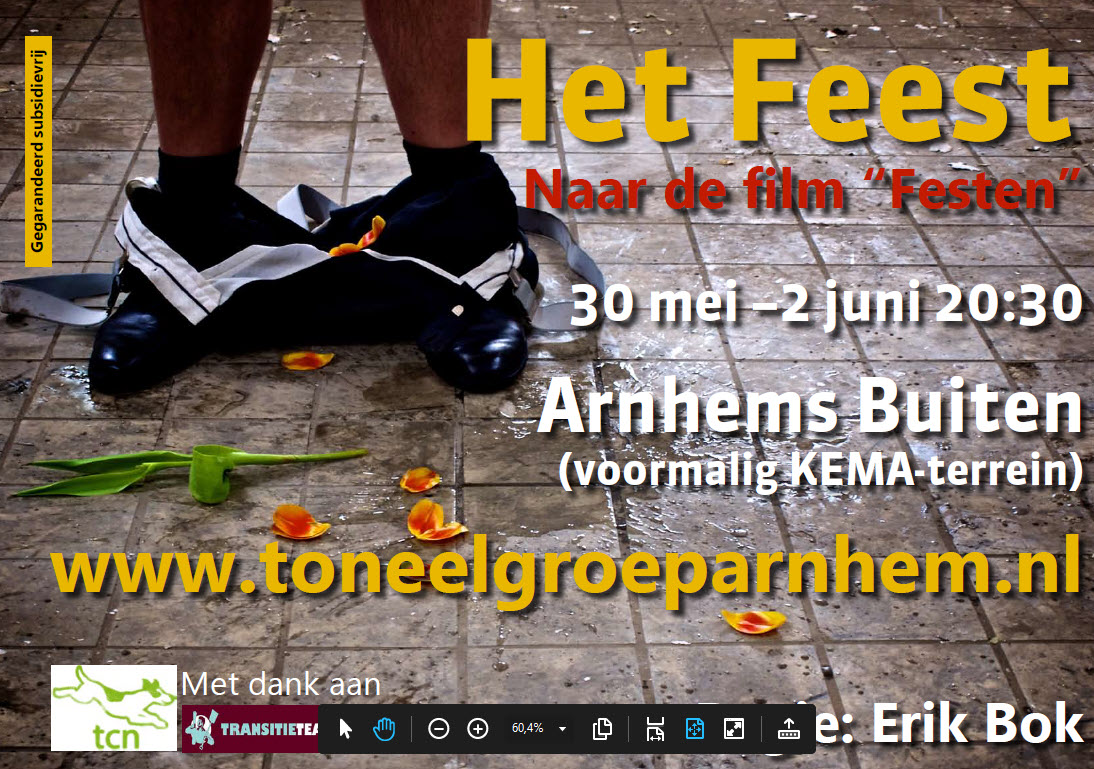 Poster voorstelling Het Feest (Festen)