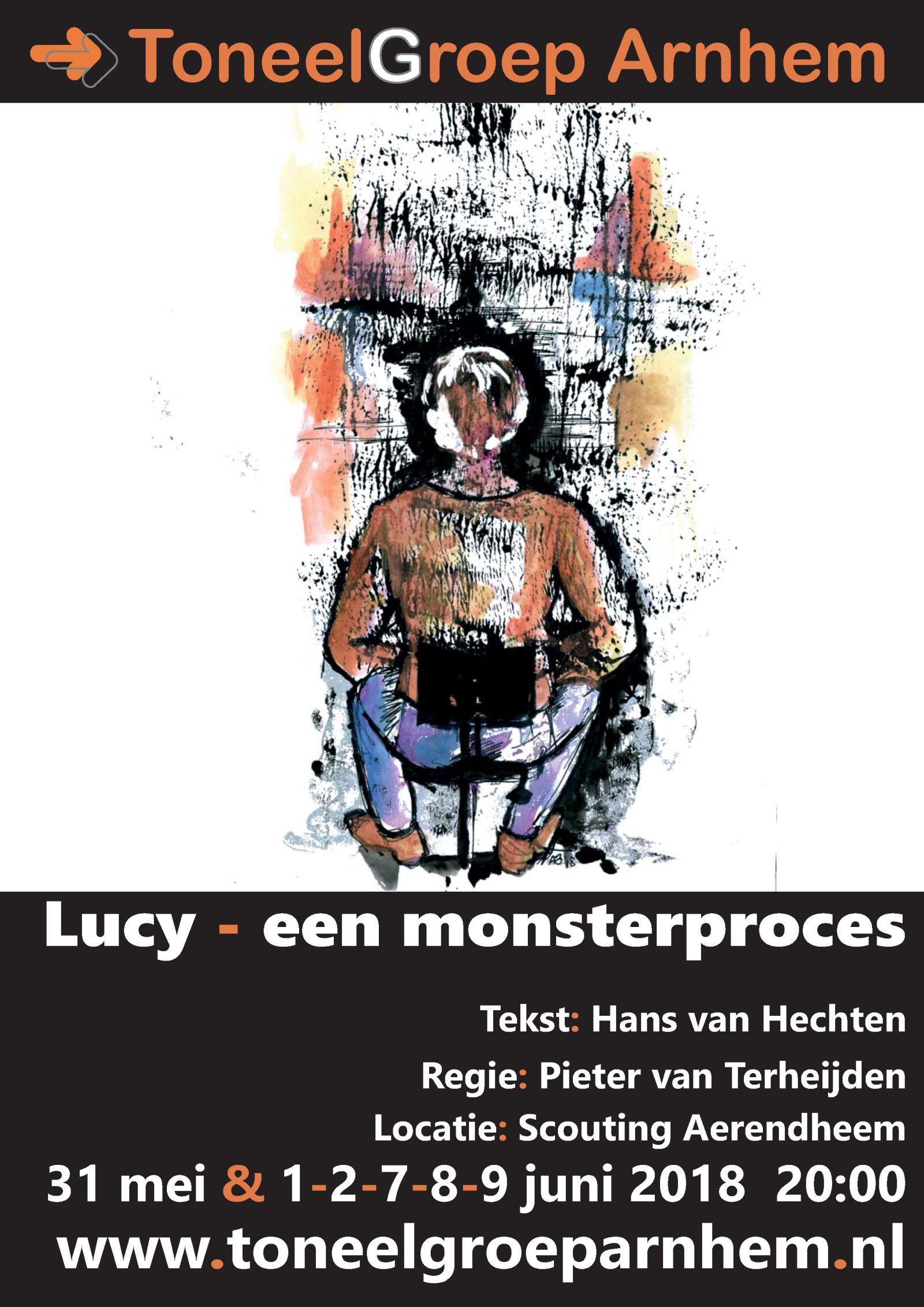 Poster voorstelling Lucy - een monsterproces