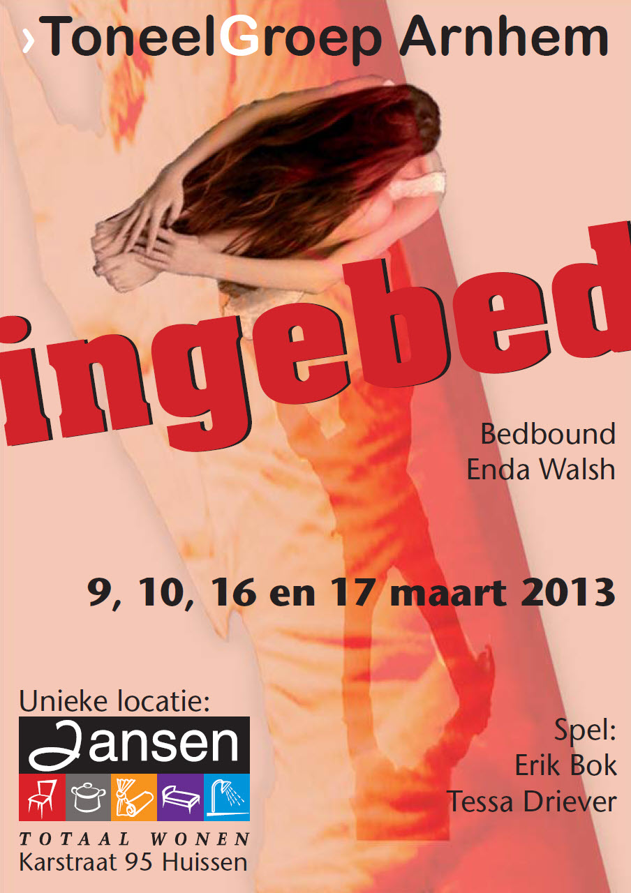 Poster voorstelling Ingebed (Bedbound)